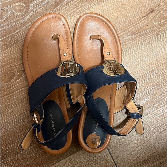 Tommy Hilfiger Blue and Brown Sandals - Picture 2 of 8